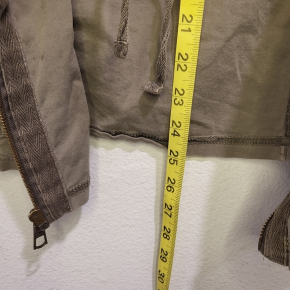 Green jacket zip up boho rocker grunge - Picture 3 of 5